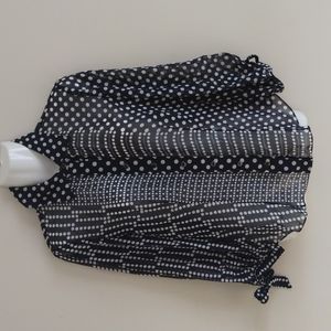 Carlisle Silk Semi-Sheer Blouse